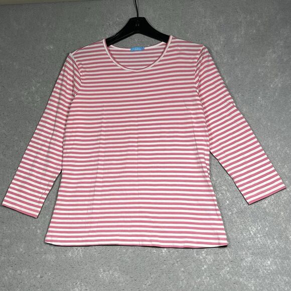 J. McLaughlin Shirt Womens Size Large Multicolored Striped Long Sleeve - Picture 1 of 10